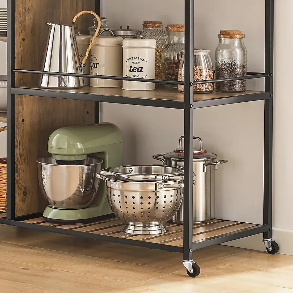 SoBuy Desserte Roulante Industrielle en Acier Stable 110 x 45 x 92 cm