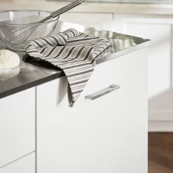 SoBuy Desserte Roulante pour Îlot Central avec Plan de Travail Inox, 1 Tiroir, 120x56x90 cm FKW117-W