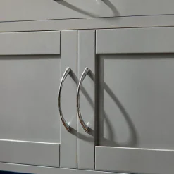 SoBuy FKW45-HG Desserte Roulante de Cuisine avec Armoire de Rangement, Chariot de Service sur Roulettes, Pratique et Fonctionnel