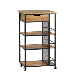 SoBuy FKW99-N Desserte de Cuisine Roulante Multifonctionnelle avec Roulettes, Chariot de Service Pratique