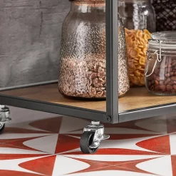 SoBuy FKW99-N Desserte de Cuisine Roulante Multifonctionnelle avec Roulettes, Chariot de Service Pratique