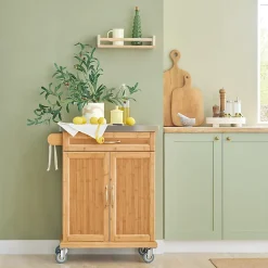SoBuy FKW13-N Desserte roulante pour cuisine, chariot de service avec rangement, meuble pratique