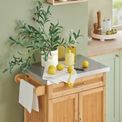 SoBuy FKW13-N Desserte roulante pour cuisine, chariot de service avec rangement, meuble pratique
