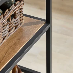 SoBuy FKW112-PF Desserte roulante 2 étages avec 2 tiroirs, chariot de cuisine pratique et mobile, couleur bois clair