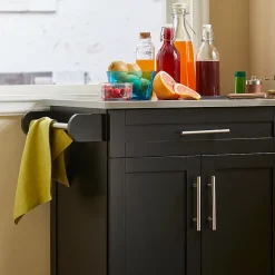 SoBuy FKW110-SCH Desserte Roulante Multifonctionnelle Chariot de Cuisine avec Roulettes Noir