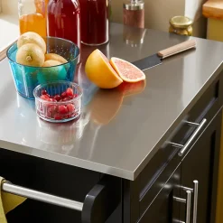 SoBuy FKW110-SCH Desserte Roulante Multifonctionnelle Chariot de Cuisine avec Roulettes Noir