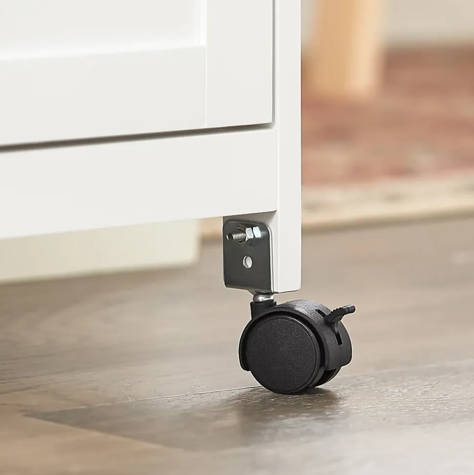 SoBuy FKW79-W Chariot de service desserte cuisine à roulettes avec table de rangement, prévente