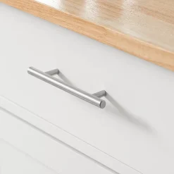 SoBuy FKW102-WN Desserte de cuisine blanche avec plan de travail, porte et tiroir, design naturel et fonctionnel