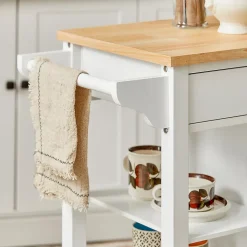 SoBuy FKW46-WN Desserte roulante chariot de cuisine avec rangement, blanc