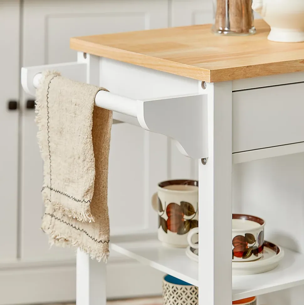 SoBuy FKW46-WN Desserte roulante chariot de cuisine avec rangement, blanc