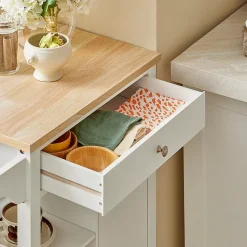 SoBuy FKW46-WN Desserte roulante chariot de cuisine avec rangement, blanc