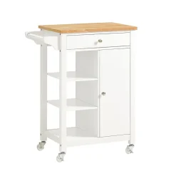 SoBuy FKW46-WN Desserte roulante chariot de cuisine avec rangement, blanc