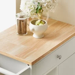 SoBuy FKW46-WN Desserte roulante chariot de cuisine avec rangement, blanc