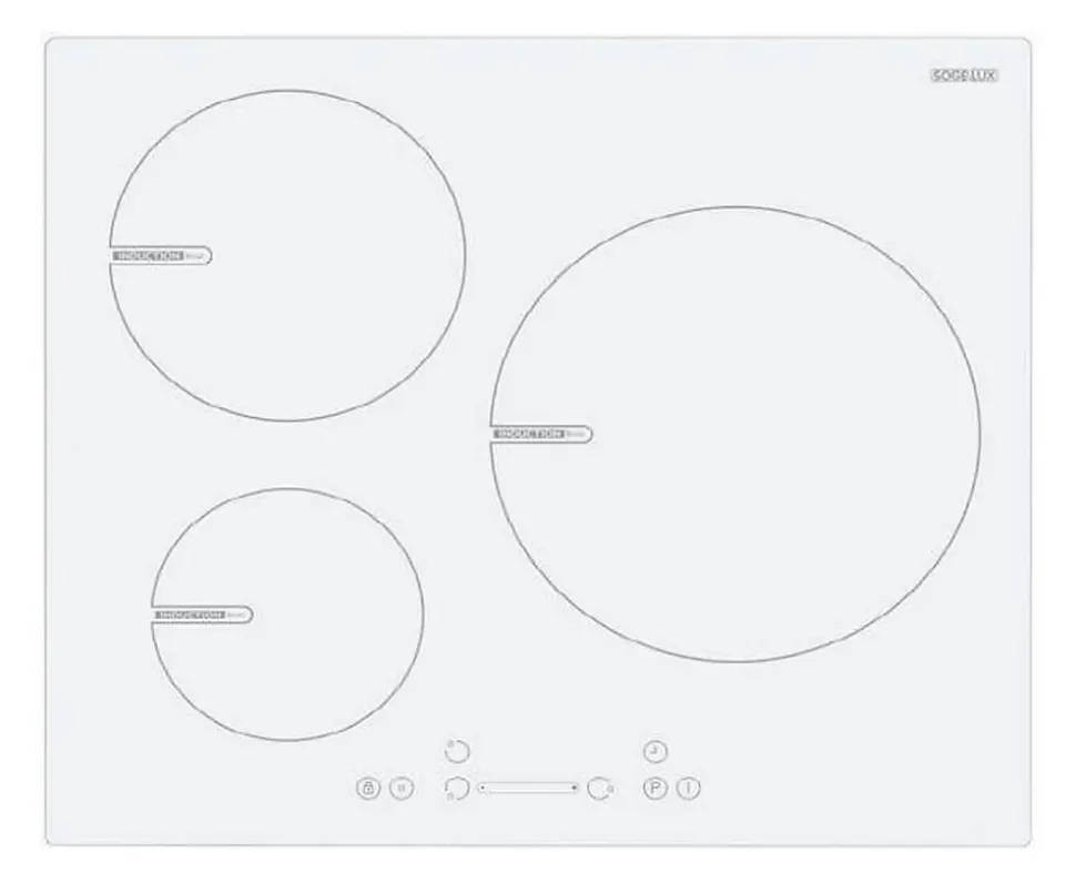 SOGELUX Table de cuisson 3 foyers induction PSI397B blanc