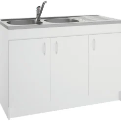 Sous-éviers SIM'NF au sol - Portes Battantes - Longueur: 120 cm - 3 portes