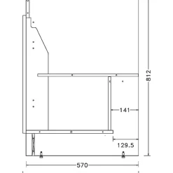 Sous-éviers SIM'NF au sol - Portes Battantes - Longueur: 120 cm - 3 portes