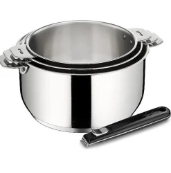 Série de 3 casseroles inox 16/18/20cm + poignée Lagostina 012132600004 salvaspazio