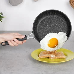 Stoner Poêle Granitée Antiadhésive 20 Cm Pour Cuisiniers Domestiques Robuste Durable Cuisson Saine Sans Collage