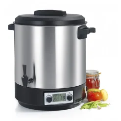 Stérilisateur de bocaux électrique cuve inox avec écran lcd robinet et minuteur 31l 2000w Robby STERI PRO INOX XL LCD