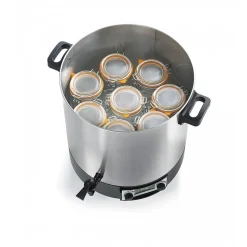 Stérilisateur de bocaux électrique cuve inox avec écran lcd robinet et minuteur 31l 2000w Robby STERI PRO INOX XL LCD