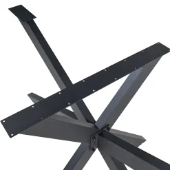 Structure de table Oberau acier 98 x 58 x 43 cm noir en.casa