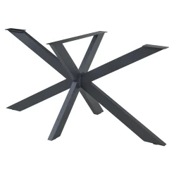 Structure de table Oberau acier 98 x 58 x 43 cm noir en.casa