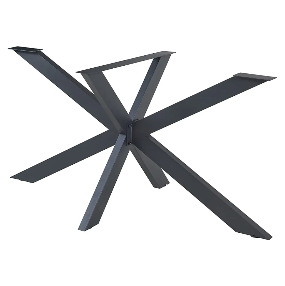 Structure de table Oberau acier 98 x 58 x 43 cm noir en.casa