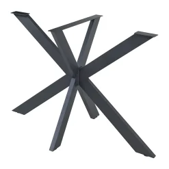 Structure de table Oberau acier 85 x 85 x 71 cm noir en.casa