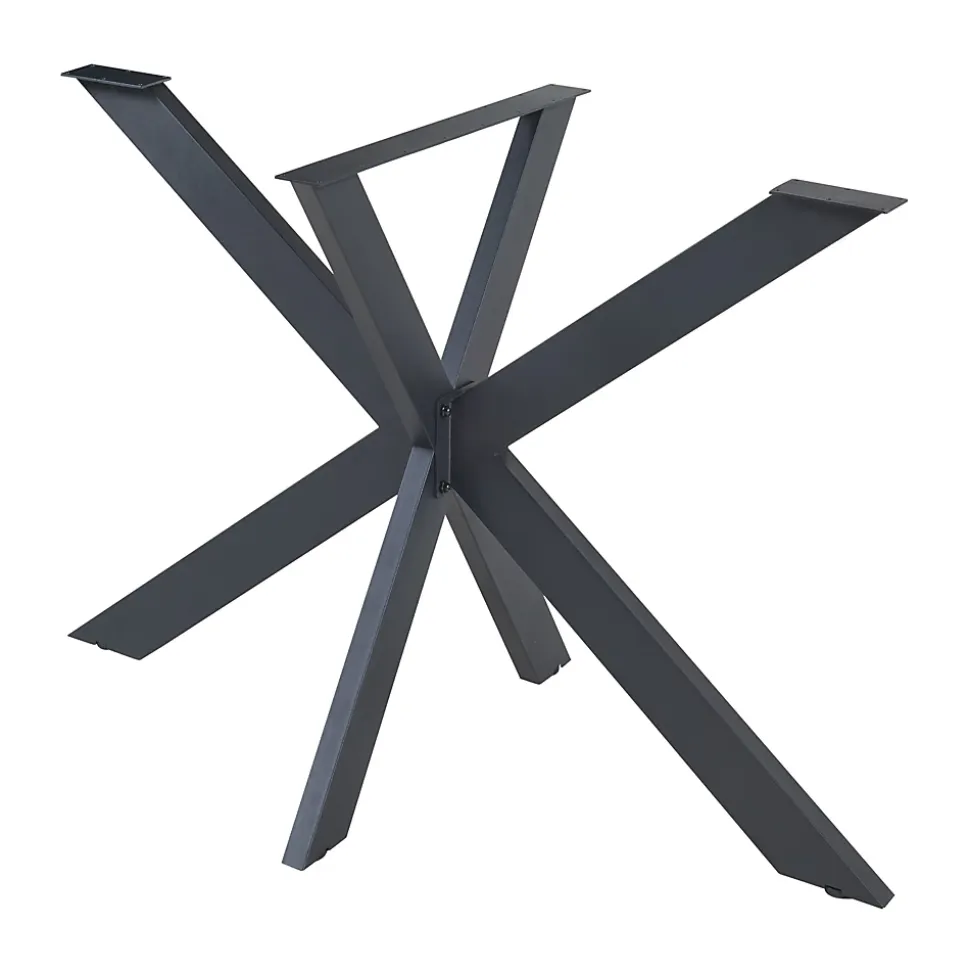 Structure de table Oberau acier 85 x 85 x 71 cm noir en.casa