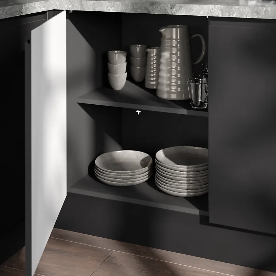 Structure pour colonne électroménager GoodHome anthracite H. 201 cm x l. 60 cm