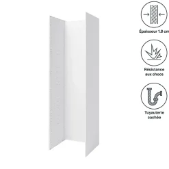 Structure pour colonne électroménager GoodHome Caraway Blanc H. 201 cm x l. 60 cm
