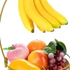 Support à bananes avec corbeille à fruits or