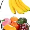 Support à bananes avec corbeille à fruits noir