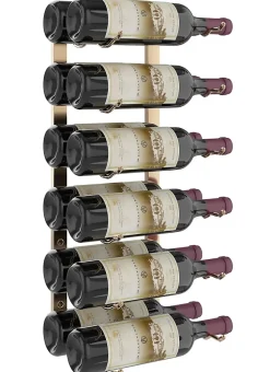 Support à bouteilles Série W2 pour 12 bouteilles, métal doré