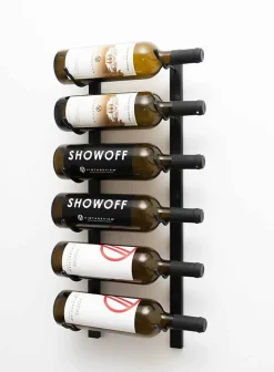 Support à bouteilles Série W2 pour 6 bouteilles, métal noir