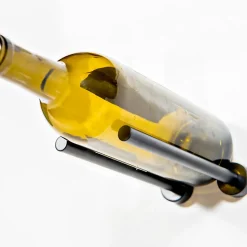 Support à bouteilles Vino Rails tiges en métal 1 Bouteille Noir (gyps)