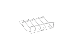 Support à fixer pour tasses Datil GoodHome L. 26,4 cm acier