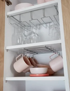 Support à fixer pour tasses Datil GoodHome L. 26,4 cm acier