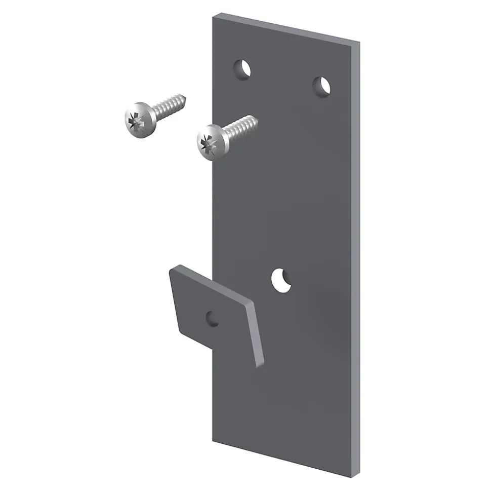 Support de fixation droit pour joue de rail gris Caraway Innovo GoodHome vendu par 2