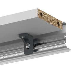 Support de fixation l pour rail gris Caraway Innovo GoodHome vendu par 2