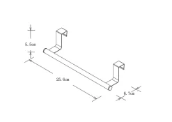 Support de rangement à torchon Datil GoodHome L. 25,6 cm inox