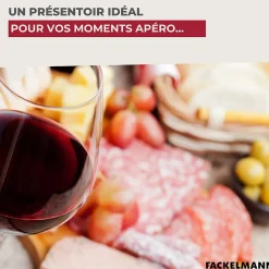 Support en bois pour saucisson sec avec crochets Fackelmann