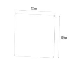 Support magnétique GoodHome Pecel l. 60 x H. 46 cm