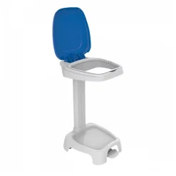 Support sac 120 L + couvercle bleu