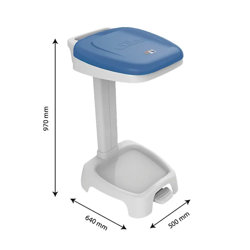 Support sac 120 L + couvercle Gilactiv bleu