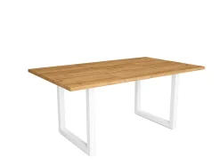 Supports Jeu de 2 Pieds en U en Bois massif laqué blanc 70x71cm