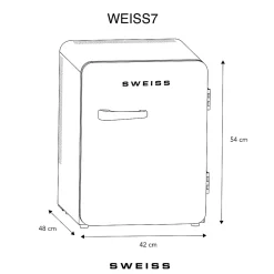Sweiss WEISS7 - Mini bar vintage 31L vert