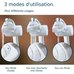 Systeme filtration a eau BRITA - ON TAP - Jusqu'a 4 mois d'eau filtrée - 3 modes d'utilisations - 5 adaptateurs inclus