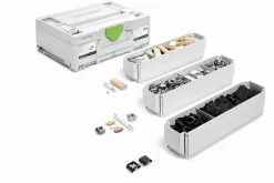 Système d'assemblage DOMINO SV-SYS D14 FESTOOL - coffret pour DF 700, 32 angles et 16 panneaux