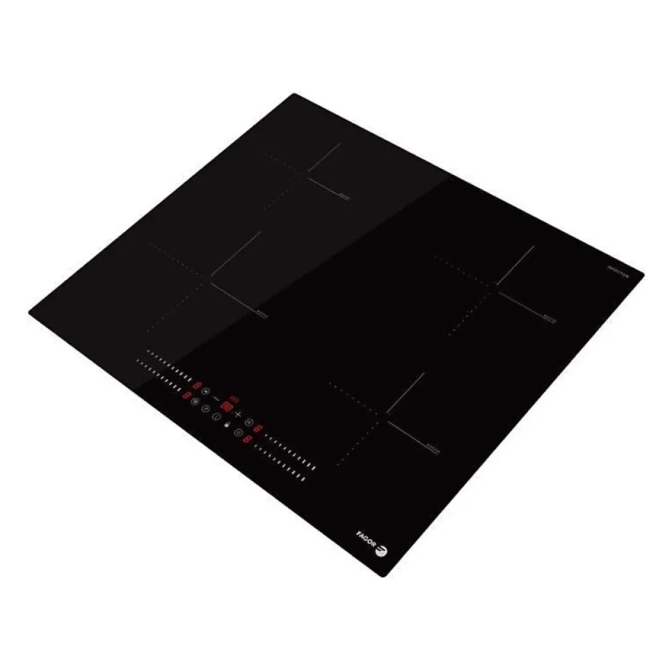 Table de cuisson - FAGOR - FTI468 - 59 cm - 4 foyers induction - Verre noir